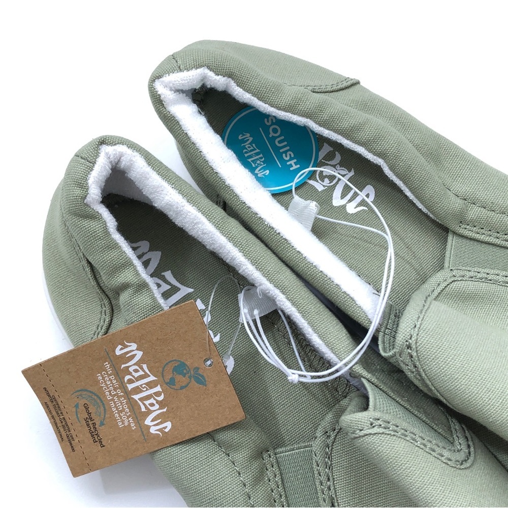 Mad Love Kasandra Green White Slip On Canvas Sneakers - Picture 4 of 6